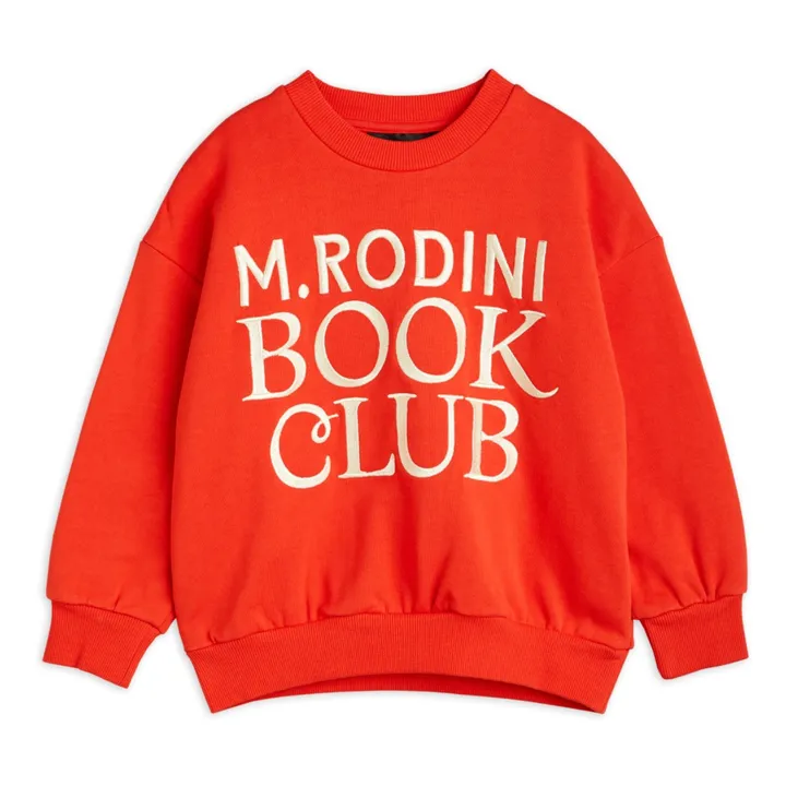 Sudadera Book Club de algodón orgánico | Rojo- Imagen del producto n°0
