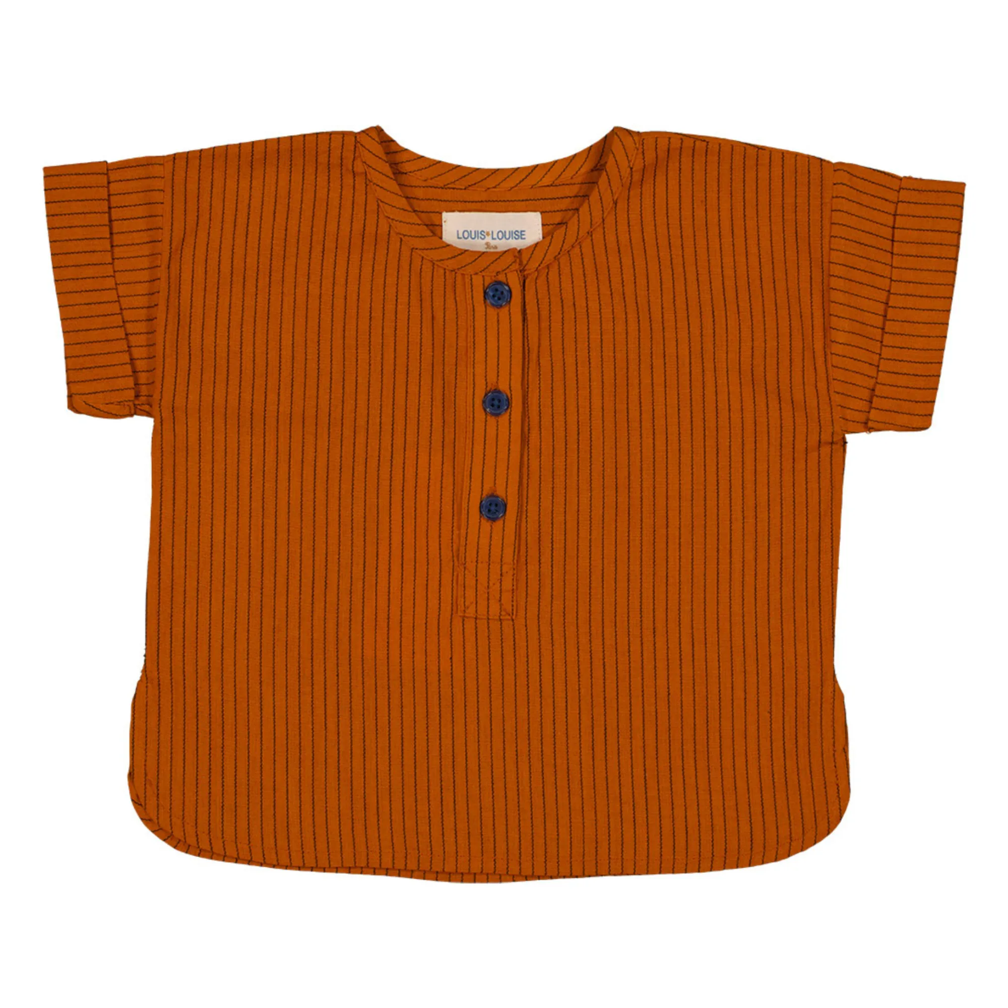 Louis Louise Caramel Saul Striped Kurta Shirt