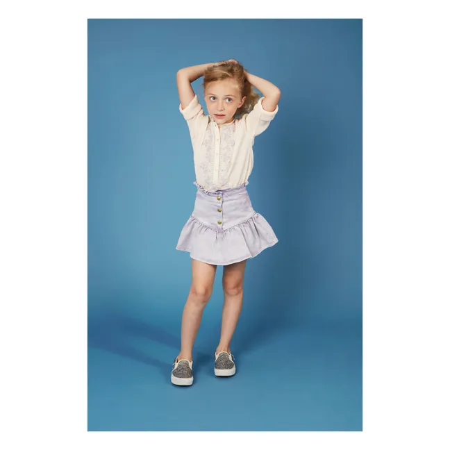 Jupe Denim Pipeau | Mauve