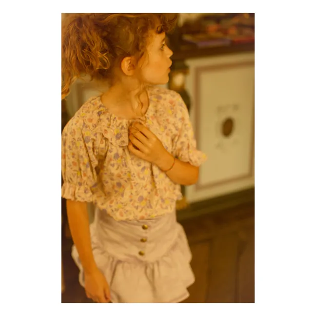 Jupe Denim Pipeau | Mauve