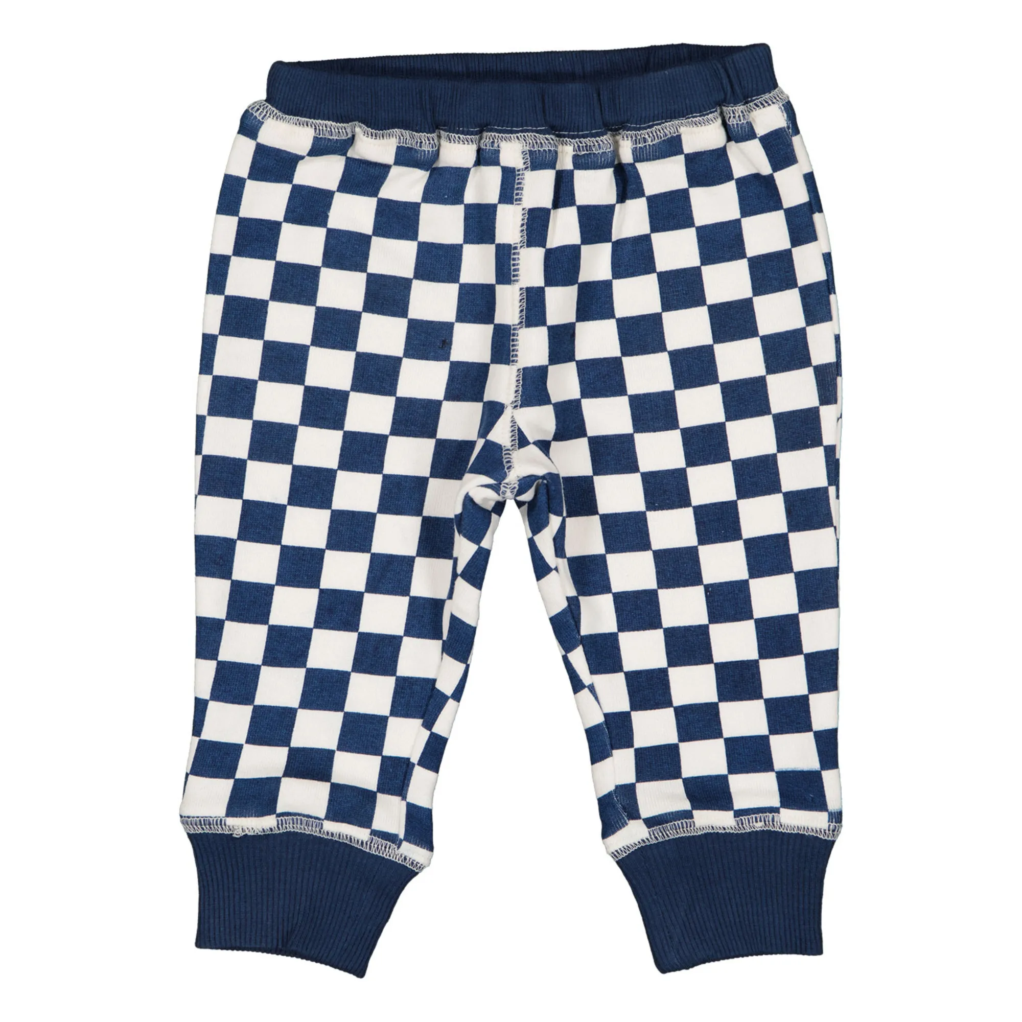 Louis Louise Navy Blue Tim Checked Sweatpants