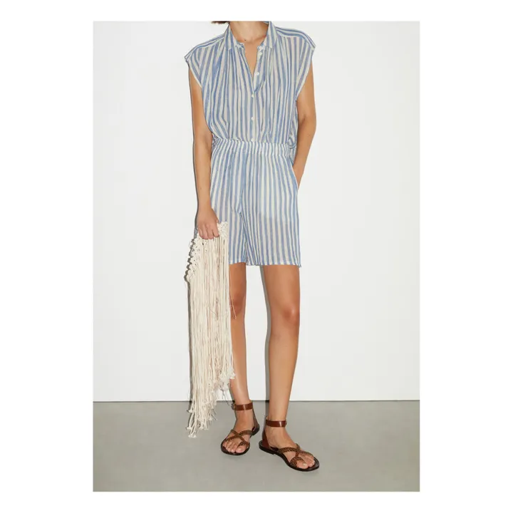 Mauro Striped Shorts | Blue- Product image n°1