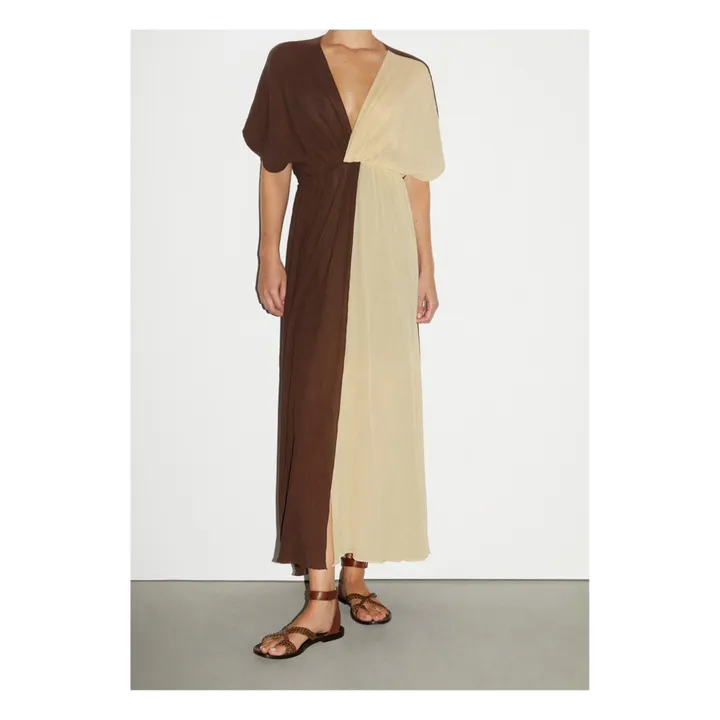 Kleid Tamara Baumwolle und Seide | Braun- Produktbild Nr. 1