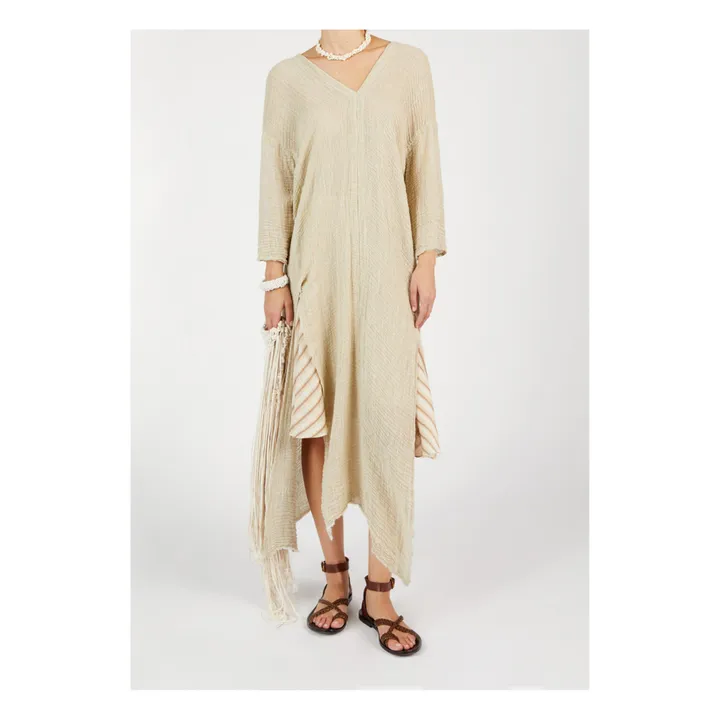 Vestido Baltar de algodón y lino | Beige- Imagen del producto n°1