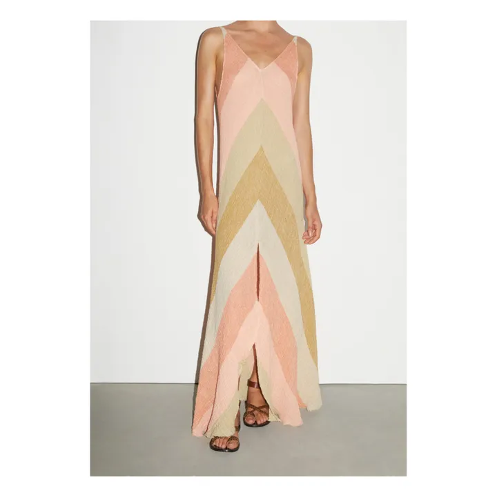 Vestido Salvora de lino | Coral- Imagen del producto n°1