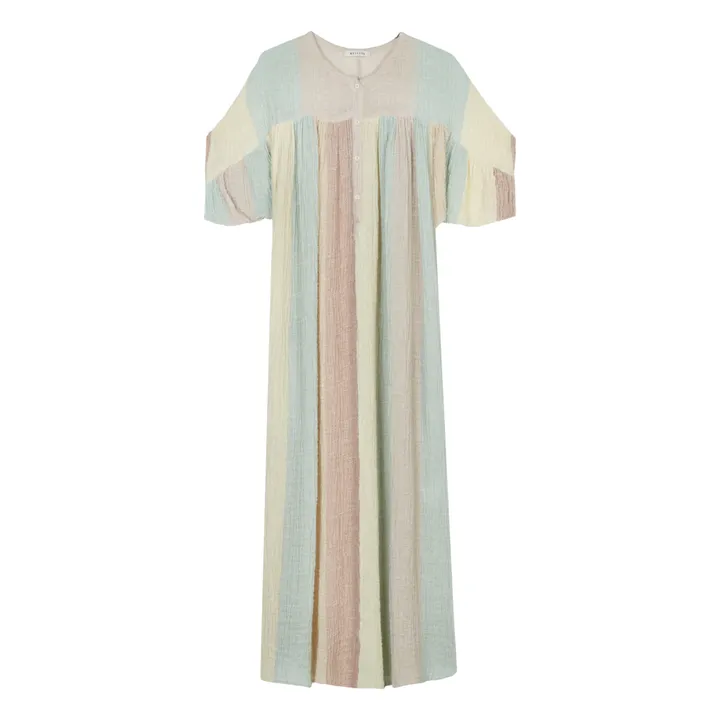 Martim Linen Dress | Green water- Product image n°0