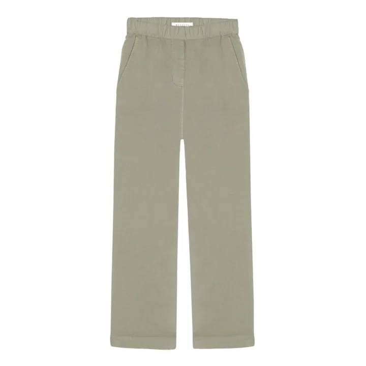 Pantalon Fortin Coton et Lin | Vert olive- Image produit n°0
