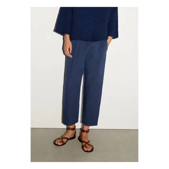 Pantalon Tome Coton et Lin | Bleu marine