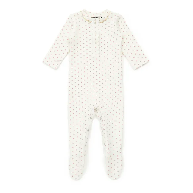 Jersey Star Footed Pajamas - No Sleep Club Collection  | Pink