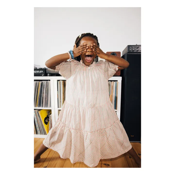 Robe Rayée Emy | Rose- Image produit n°1