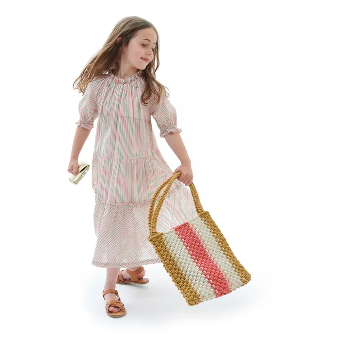 Emy Striped Dress | Pink- Product image n°5