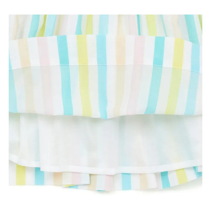 Robe à Bretelles Lurex Rayée Elaine | Ecru- Image produit n°2