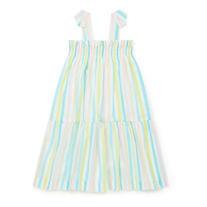 Robe à Bretelles Lurex Rayée Elaine | Ecru- Image produit n°3