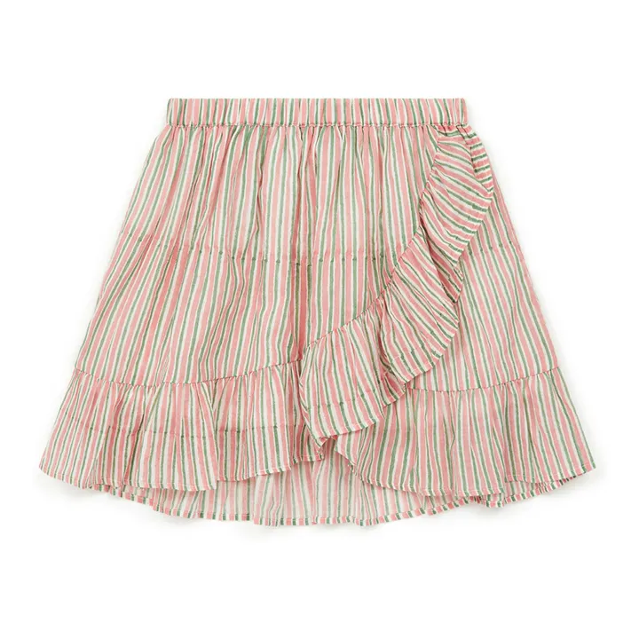 Bailey Striped Frill Skirt | Pink- Product image n°0