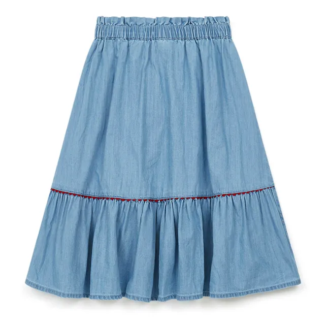 Denon Lightweight Denim Skirt | Denim blue
