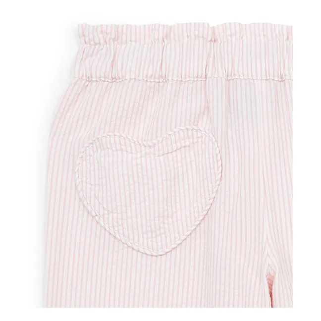 Duck Striped Seersucker Pants | Pale pink