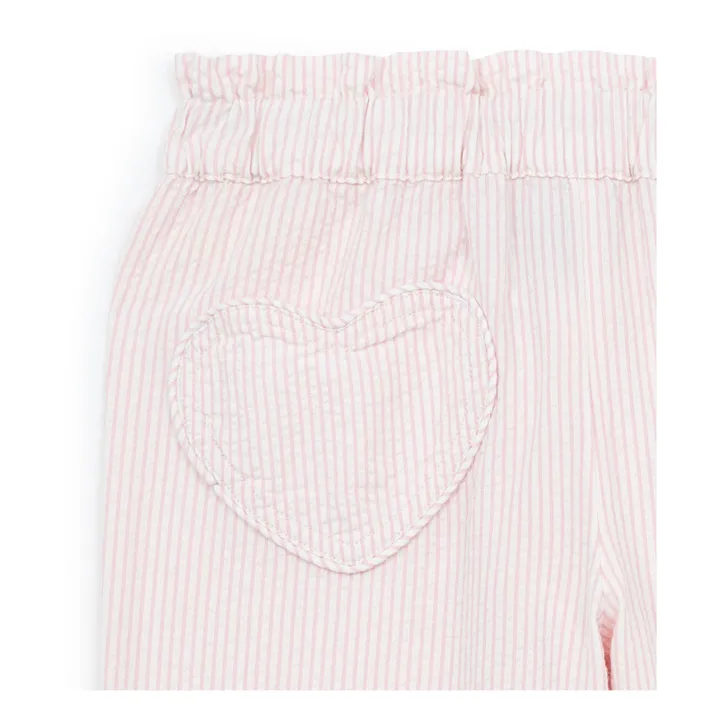 Duck Striped Seersucker Pants | Pale pink- Product image n°2