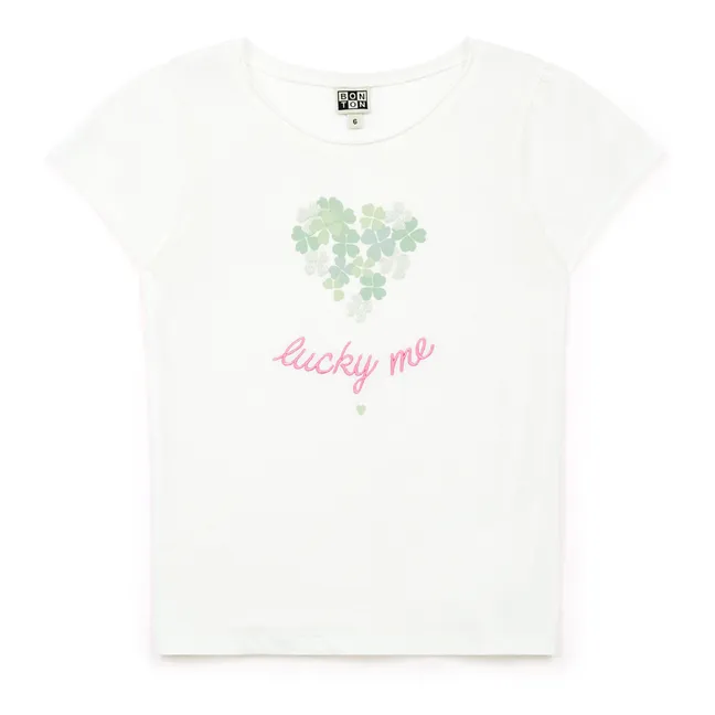 Lucky Me Organic Cotton T-Shirt | Ecru