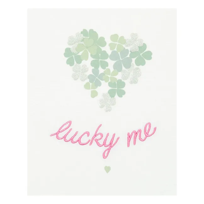 Camiseta de algodón ecológico Lucky Me | Crudo