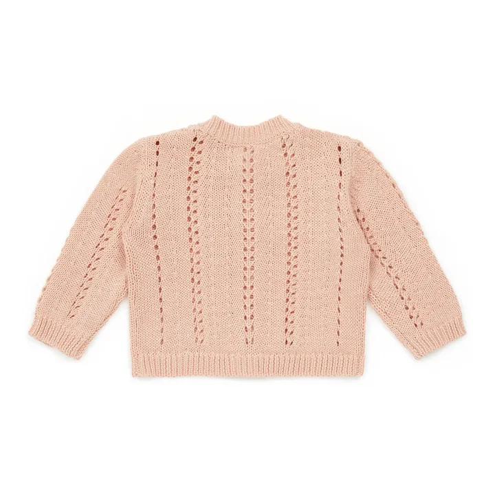 Cardigan Ajouré Tiffany | Rose pâle- Image produit n°2
