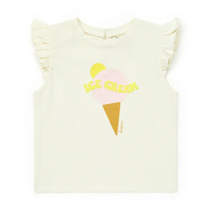 Camiseta de algodón orgánico Ice Cream | Crudo- Imagen del producto n°0