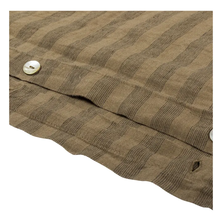 Copripiumino, modello: Sandhills, in lino | Marrone- Immagine del prodotto n°4