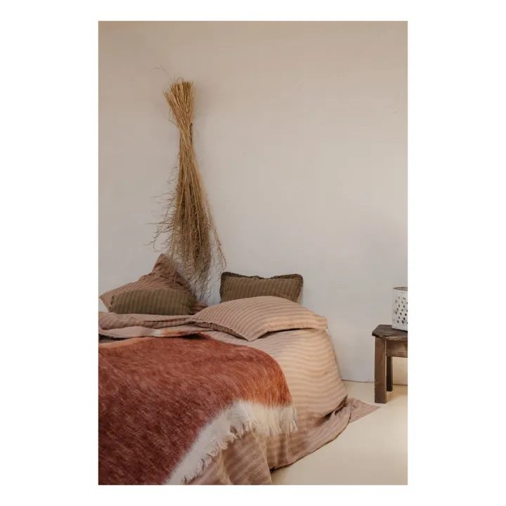 Taie d'oreiller Sandhills en lin | Brun roux- Image produit n°2