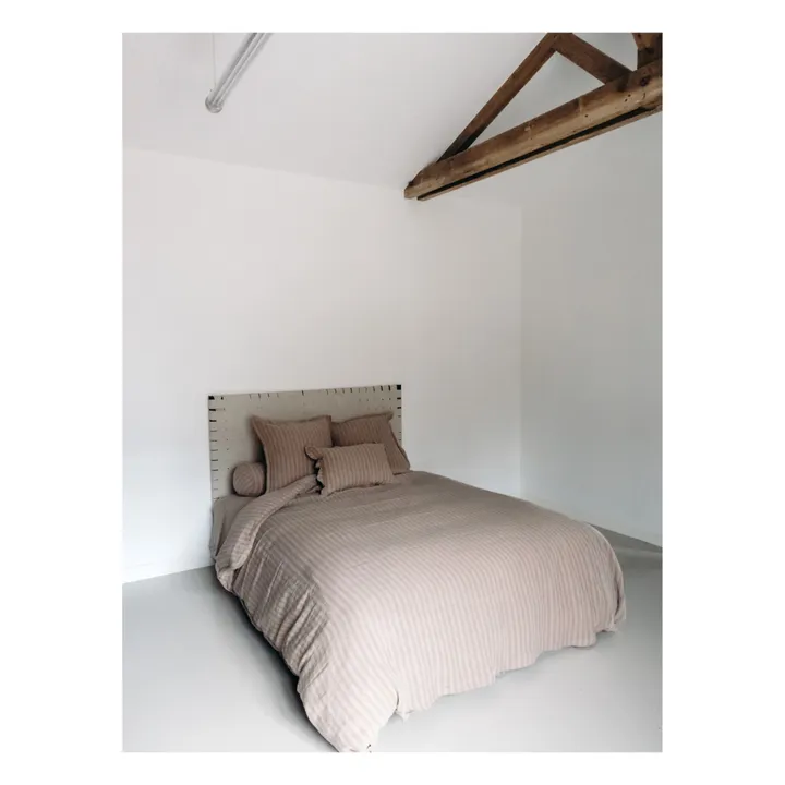 Taie d'oreiller Sandhills en lin | Brun roux- Image produit n°6