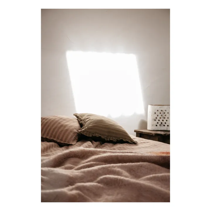 Taie d'oreiller Sandhills en lin | Brun roux- Image produit n°8