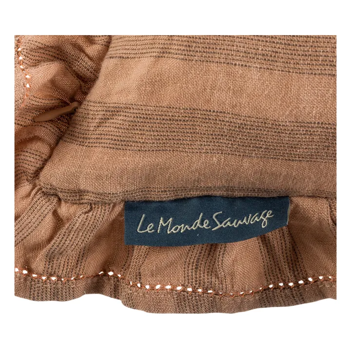 Housse de coussin Sandhills volantée | Brun roux- Image produit n°3