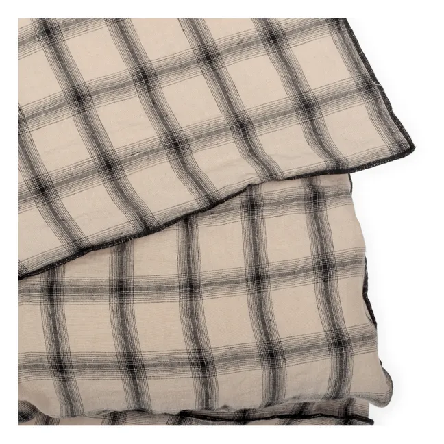 Housse de couette Highlands en lin lavé | Beige rosé