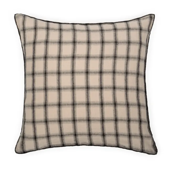Taie d'oreiller Highlands en lin lavé | Beige rosé