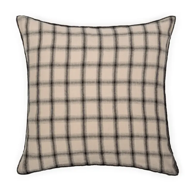 Taie d'oreiller Highlands en lin lavé | Beige rosé
