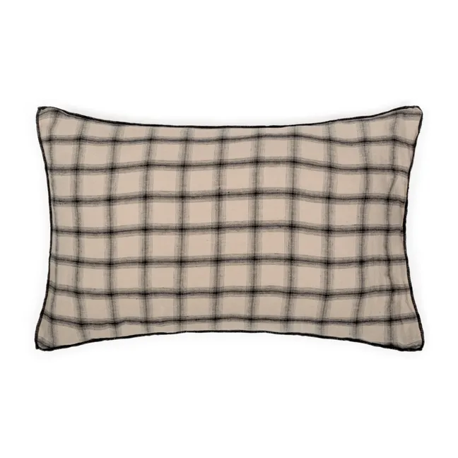 Taie d'oreiller Highlands en lin lavé | Beige rosé