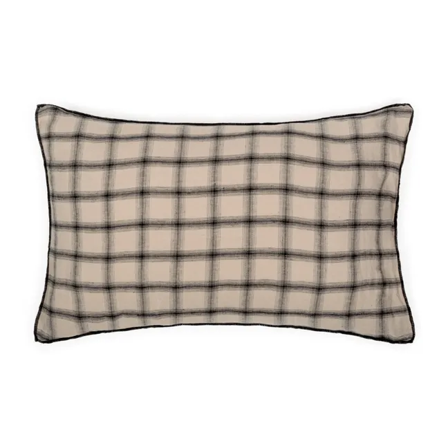 Taie d'oreiller Highlands en lin lavé | Beige rosé