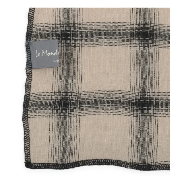 Taie d'oreiller Highlands en lin lavé | Beige rosé