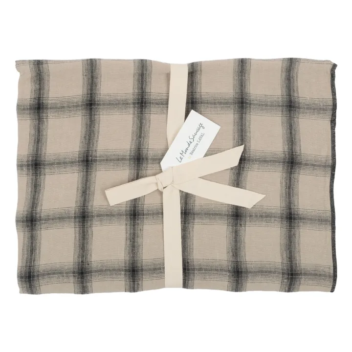 Funda de almohada de lino lavado Highlands | Beige rosado- Imagen del producto n°5