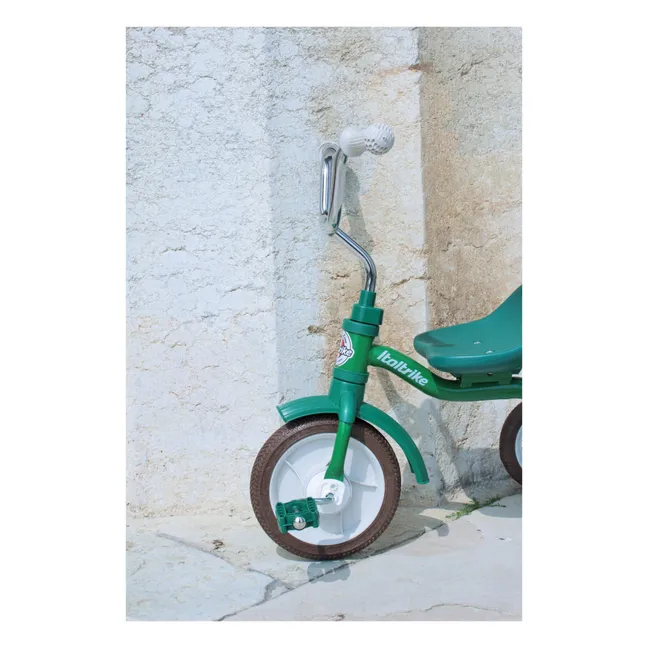 Tricycle avec bac de transport et barre | Vert