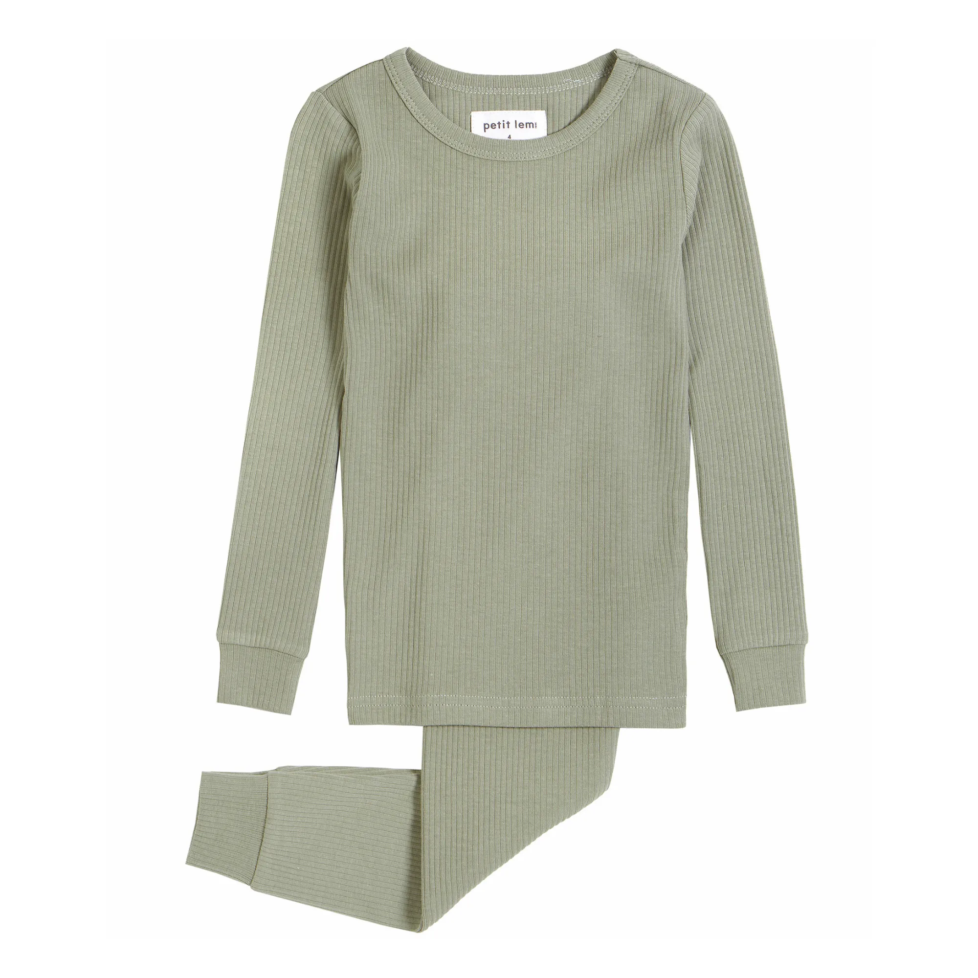 Petit Lem Sage Ribbed Pyjamas
