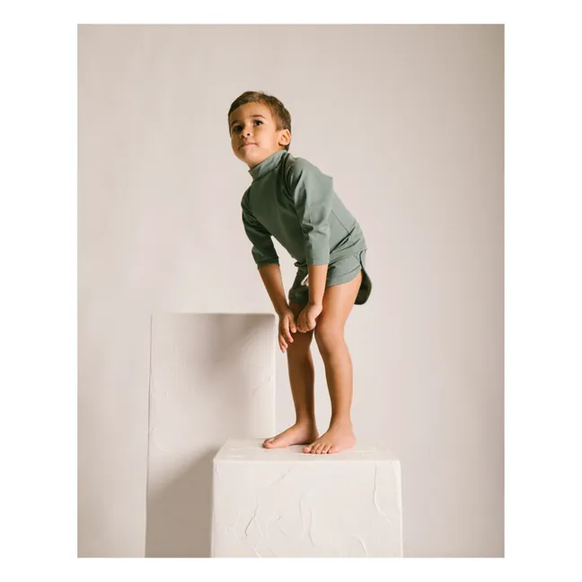 Nella Recycled Nylon Rash Guard T-shirt | Dark green