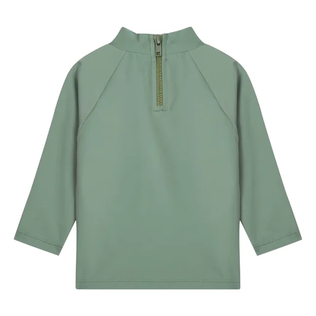 Nella Recycled Nylon Rash Guard T-shirt | Dark green