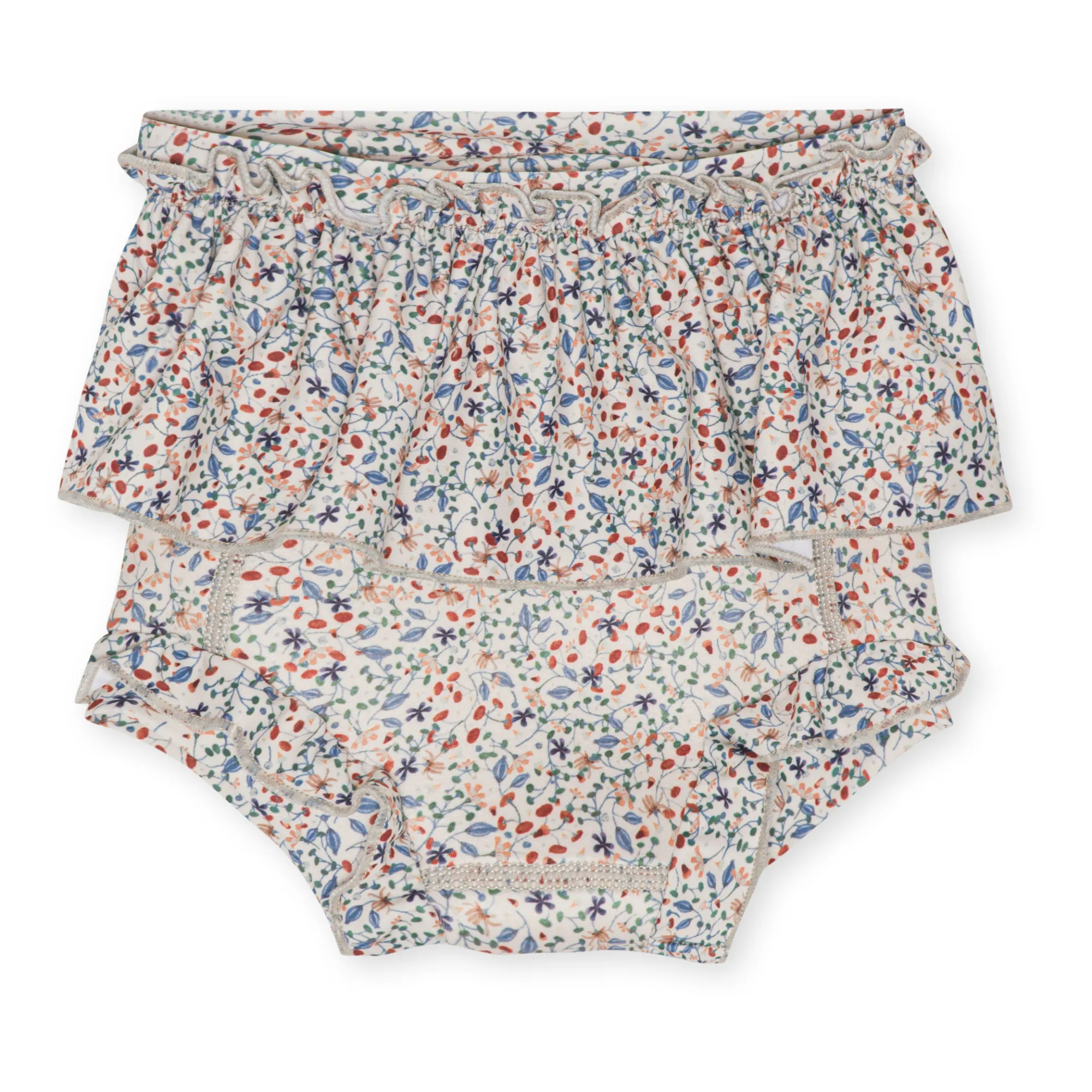 Culotte de Bain à Volants Bobbi | Bleu- Image produit n°0