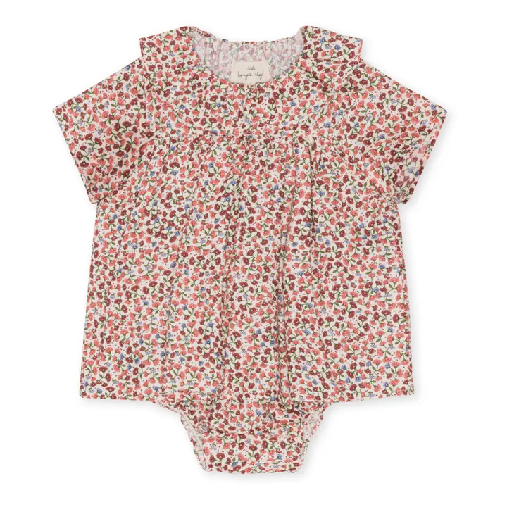 Bitsy Organic Cotton Romper | Pink- Product image n°0