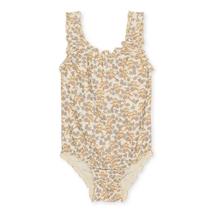 Recycled Polyester One-Piece Swimsuit | Beige- Product image n°0