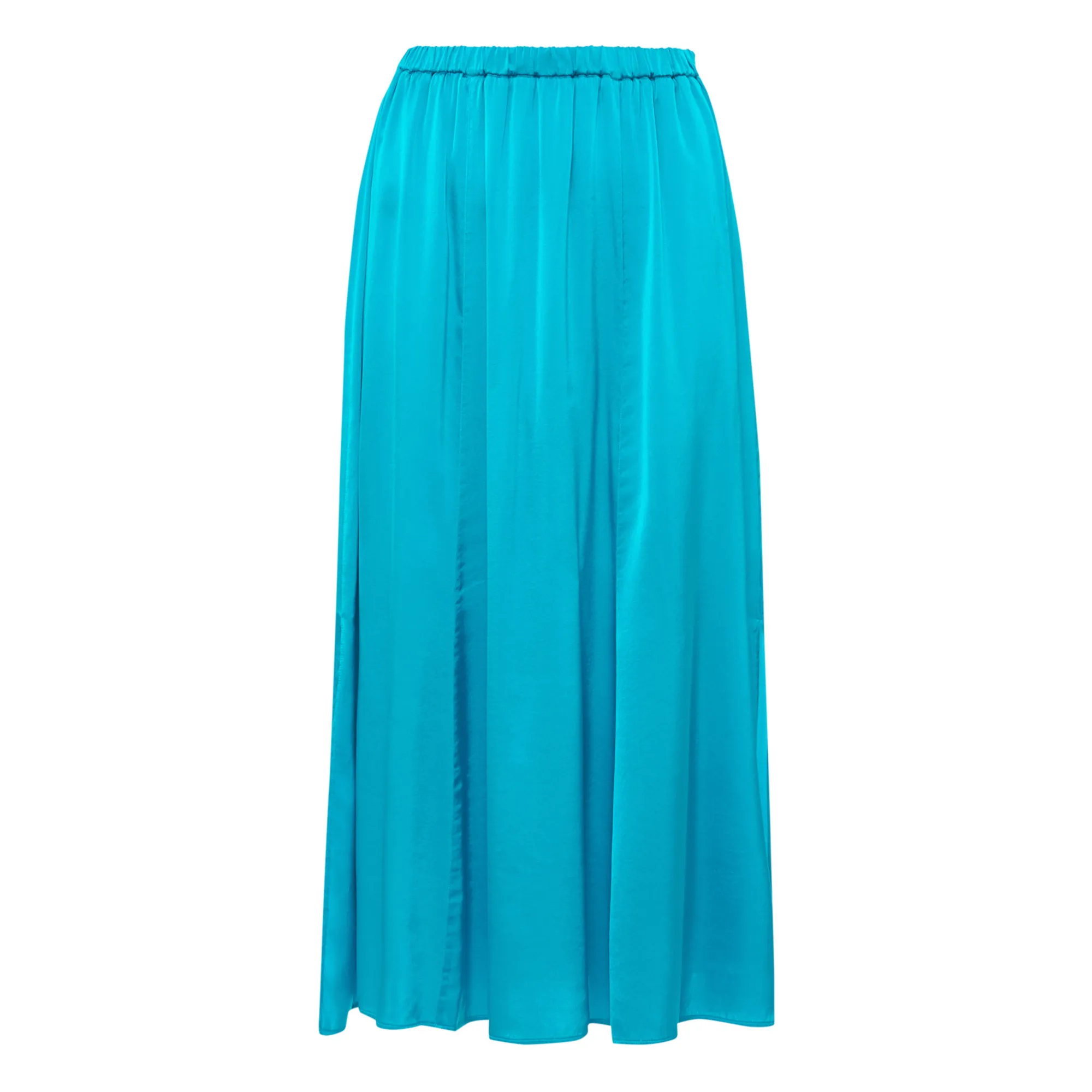 Forte Forte Blue Elasticated Silk Satin Skirt