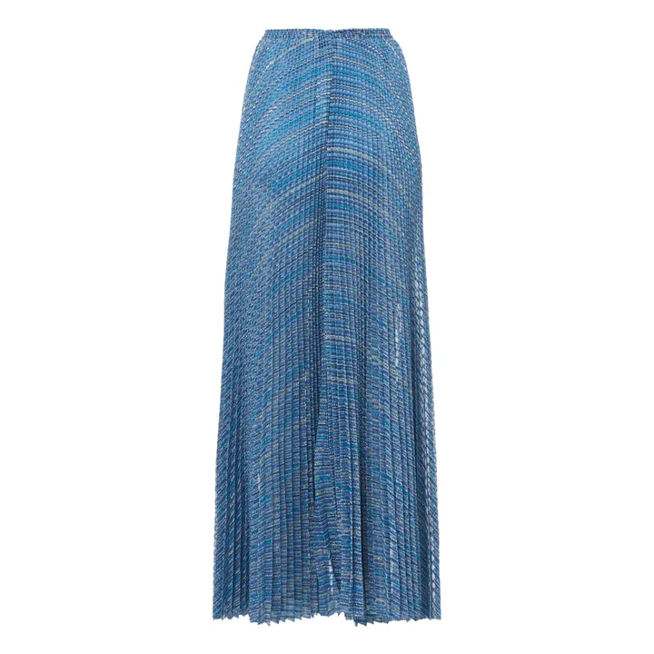 Jupe Portefeuille Métallisée | Bleu- Image produit n°3