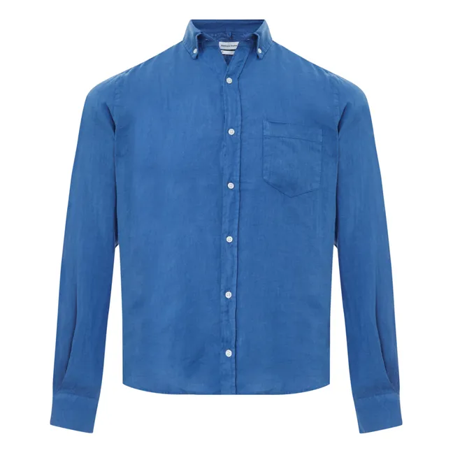Chemise Plain Lin | Bleu