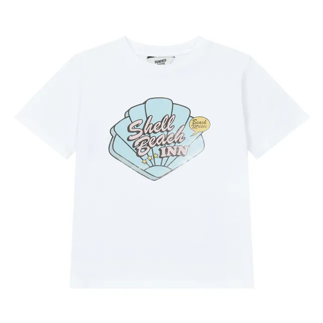 Camiseta de algodón ecológico Shell Inn | Blanco