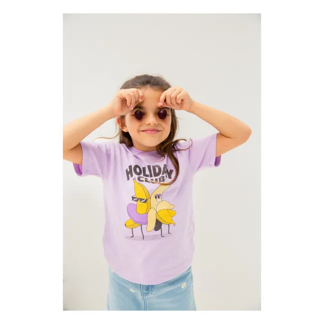 T-Shirt Holiday Club Girl Bio-Baumwolle | Lila