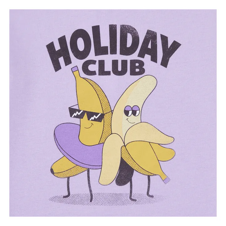 T-Shirt Holiday Club Girl Coton Bio | Lilas- Image produit n°4